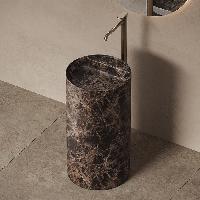 DEA DESIGN Marble Раковина Firenze из мрамора наполньная h850х450х450 мм , цвет Dark Emperador