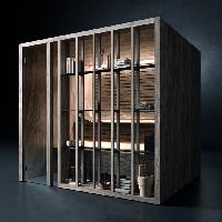 Effegibi Yoku S Shelf Био-Сауна 174x170h214см, SX, цвет: черный орех