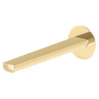 Newform Haka Излив для раковины из стены, длина 229 мм, с подключением на 1/2”, цвет: PVD brushed gold