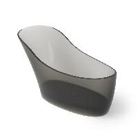DEA DESIGN Elegant Ванна отдельностоящая 169x75xh88 см, материал: Glasstech прозрачная смола, цвет: Smoky Black R4