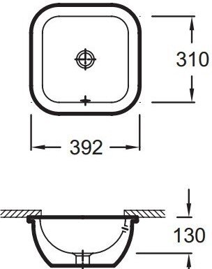 EYE102-00 раковина VOX /39,2х39,2/ (белый) 