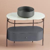 ArtCeram COGNAC Раковина накладная , 42 см, без отв под смеситель, без слив-перелива, цвет grigio oliva (НЕ производится!)