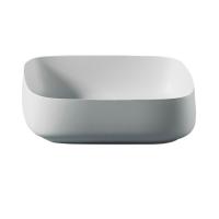 Artceram COGNAC Раковина накладная Quadro 55x35хр15,5см, без отв под смеситель, без перелива, цвет: белый матовый