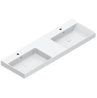 Catalano ZERO Раковина 150x50 двойная, с 2 отв. под смеситель, покрытие Cataglaze+, цвет белый глянцевый