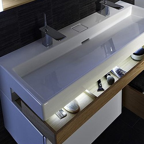 EXB9112-00 раковина TERRACE с подсветкой /120х49/ (бел) 