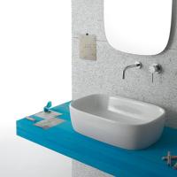 GLOBO Genesis Раковина накладная 55*37*15 cм без отв. под смеситель, цвет: белый  (Снято с пр-ва)