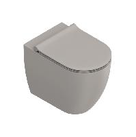 Catalano SFERA Унитаз напольный 55x35, безободковый, универс.слив, смыв Tornado, покрытие Twinglaze+, без крепежа, цвет Tortora Satinato