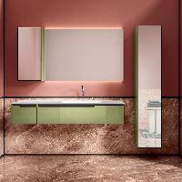 OASIS PROFILO Тумба под раковину 1200х510х270 мм, подвесная, 1 ящик правый, цвет Mint глянцевый