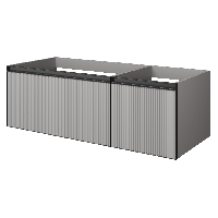 QUATRO 2 120см (80+40) тумба рифл LUNA FUGA профиль ANTHRACITE