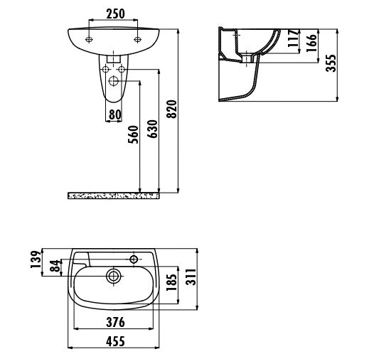 CREAVIT Раковина мебельная (30*45см) TP030 
