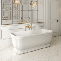 Devon Сифон для ванны Kalos/Aurora/Diva/Celine/Fusion/Hollywood/Wave/Swansea с донным клапаном, цвет: хром (со склада Продаем только с ваннами!)