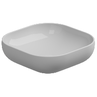 Раковина накладная биколор 45 см GSG Ceramic Design Easy EALAVQU45BI000/001, White/White Matt