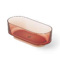 DEA DESIGN Shadow Ванна отдельностоящая 170x72xh56 см, материал: Glasstech прозрачная смола, цвет: brown copper