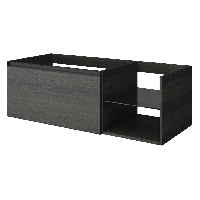 QUATRO 6 120см (80+40) тумба OAK ANTHRACITE профиль ANTHRACITE