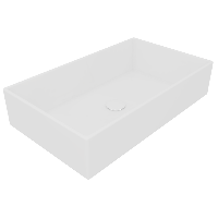 Раковина накладная 60х35,5 см GSG Ceramic Design Box BXLA60000, белый глянцевый