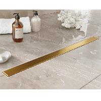 Plumberia Selection Трап душевой PS MODULAR 4x80 2устор. накладка из нерж.стали, основа из пластика 50мм,40л/мин, золото браш.