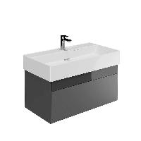 Kerama Marazzi Тумба LOGICA подвесная 2 ящика 90 см, стальной серый