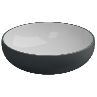 Раковина накладная биколор 45 см GSG Ceramic Design Easy EALAVRO45BI000/028, White/Ebano Matt