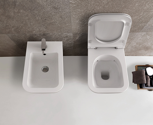 GLOBO Stone Сиденье для унитазов 52см STS03/ST004/STS05/ST002, цвет белый (микролифт) 