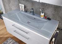 Puris Ice Line, раковина стеклянная 1200 мм, цвет серое матовое стекло