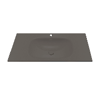 Раковина накладная алюминиевая M115B70 темный коричневый