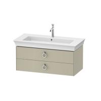 DURAVIT WHITE TULIP Тумба под раковину 984x458х410 мм., подвесная, 2 ящика, цвет темно-серый глянцевый