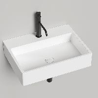 Salini OTTAVIA Раковина накладная 595х445х125мм, 1 отв. под смес, без перелива, без донного клапана, мат-л: S-Sense, глянцевый, белый.
