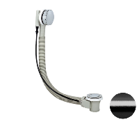 Слив-перелив полуавтоматический для ванны Remer 96PCFP, черный брашированный хром