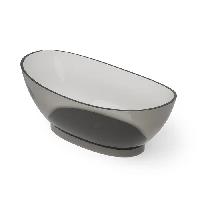 DEA DESIGN Elegant Ванна отдельностоящая 155x78xh58 см, материал: Glasstech прозрачная смола, цвет: Smoky Black R4