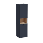 Пенал высокий Root Classic 40 см с корзиной для белья, матовый темно-синий, левосторонний