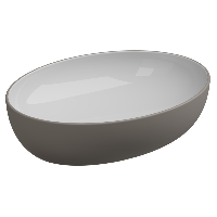 Раковина накладная биколор 55x42 см GSG Ceramic Design Easy EALAVOV55BI000/030, White/Cashmere Matt