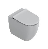 Catalano SFERA Унитаз напольный 55x35, безободковый, универс.слив, смыв Tornado, покрытие Twinglaze+, без крепежа, цвет Cemento Satinato