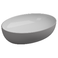 Раковина накладная биколор 55x42 см GSG Ceramic Design Easy EALAVOV55BI000/038, White/Fumo Matt