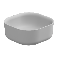 Раковина накладная 42 см GSG Ceramic Design Hit! HILAVQU42001, белый матовый