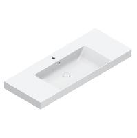 Catalano ZERO Раковина 125x50, с 1 отв. под смеситель, покрытие Cataglaze+, цвет белый глянцевый