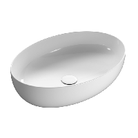 GLOBO Oval Накладная раковина 60x42см, цвет белый глянцевый