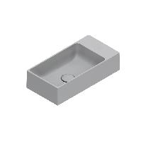 Catalano PREMIUM Раковина 50x25, без отв. под смеситель, покрытие Cataglaze+, цвет Cemento Satinato