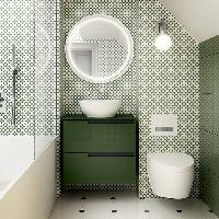 OASIS PROFILO Тумба под раковину 600х380х540 мм, подвесная, 2 ящика левых, цвет Forest matt