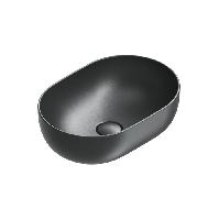 Catalano SFERA Раковина 50x35 h16 накладная, без отв. под смеситель, покрытие Cataglaze+, цвет черный матовый