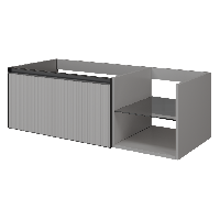 QUATRO 6 120см (80+40) тумба рифл LUNA FUGA профиль ANTHRACITE