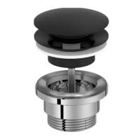 E30536-BL Донный клапан с системой "клик-клак", черный