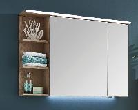 Puris Purefaction, зеркальный шкаф (2 двери) с LED подсветкой 900 мм левый, цвет белый высокоглянцевый