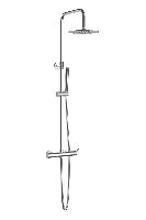 AQG Urban, душевая колонна регулируемая по высоте 95-150 см, cо смесителем, цвет хром
