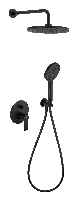 Душевая система Remer Energy EY09S02MD25NOVB, черный матовый