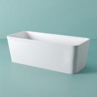 Artceram SQUARE  Ванна отдельностоящая из сственного камня Livingtec 1180х80х60 см. со слив-переливом,цвет белый глянцевый