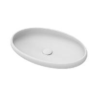 MOMA RUBY Раковина 600х400 мм., для установки на столешницу, с донным клапаном, цвет белый матовый