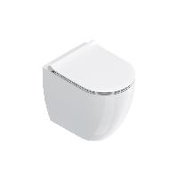 Catalano Sfera Унитаз напольный 50x35, безободковый, универс.слив, смыв Tornado, покрытие Cataglaze+, без крепежа, цвет белый глянцевый