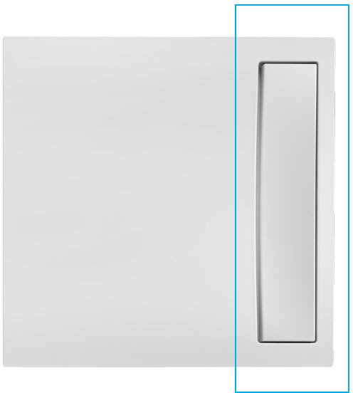 E62C80-00  Крышка слива для душевого поддона Flight NEUS 80 см, (блест.белый) 