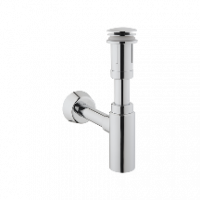 Набор донный клапан и сифон для раковины, цвет хром