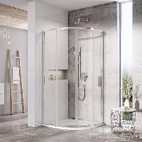 RAVAK BLIX SLIM Душевое ограждение BLSCP4-90 полукруглое, блестящий + транспарент